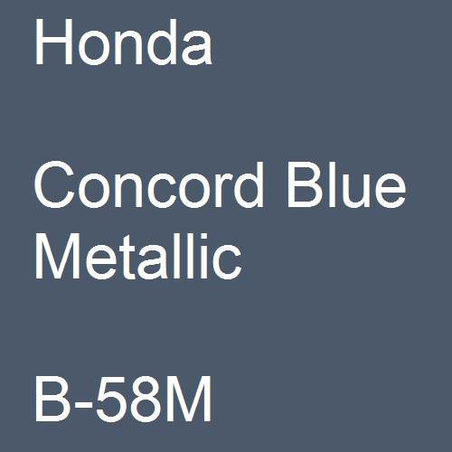 Honda, Concord Blue Metallic, B-58M.